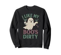 I Like My Boo's Dirty Funny Ghost Holding Martini Halloween Sweatshirt