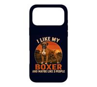 I Like My Boxer and 3 People Retro Introverti Dog Lover Owner Coque pour iPhone 17 Pro Max