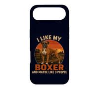 I Like My Boxer and 3 People Retro Introverti Dog Lover Owner Coque pour iPhone Air