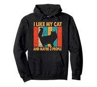 I Like My Cat & Maybe 3 People Vintage Persian Cats Kitten Sweat à Capuche