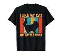 I Like My Cat & Maybe 3 People Vintage Persian Cats Kitten T-Shirt