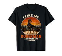 I Like My Doberman and Maybe 3 People Introverti Dog Owner T-Shirt