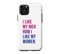 I Like My Men How I Like My Women Bisexual Pride Bi Pride Coque pour iPhone 11 Pro