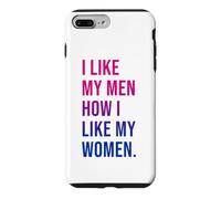 I Like My Men How I Like My Women Bisexual Pride Bi Pride Coque pour iPhone 7 Plus/8 Plus
