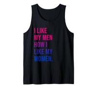 I Like My Men How I Like My Women Bisexual Pride Bi Pride Débardeur