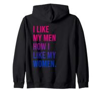 I Like My Men How I Like My Women Bisexual Pride Bi Pride Sweat à Capuche
