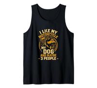 I Like My Motorcycle Dog Funny Moto Dog Lover Biker Débardeur