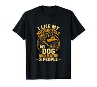I Like My Motorcycle Dog Funny Moto Dog Lover Biker T-Shirt