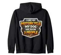 I Like My Motorcycle My Dog and Maybe 3 People Moto Gag Sweat à Capuche