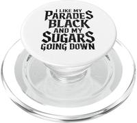 I Like My Parades Black and My Sugars Going Down Emo Goth PopSockets PopGrip pour MagSafe