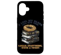 I Like My Reads Like Newyork Bagels Everything with A Twist Coque pour iPhone 16