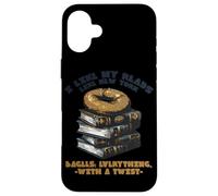 I Like My Reads Like Newyork Bagels Everything with A Twist Coque pour iPhone 16 Plus