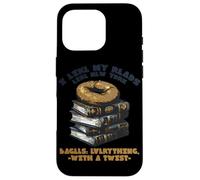 I Like My Reads Like Newyork Bagels Everything with A Twist Coque pour iPhone 16 Pro
