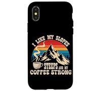 I Like My Slopes steep and My Coffee Strong Coque pour iPhone X/XS