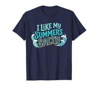 I Like My Summers Salty Beach Lover Ocean Cute Vacation T-Shirt