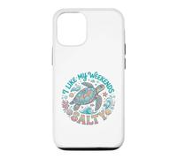 I Like My Weekends Salty Sea Turtle Beach Lover Coque pour iPhone 12/12 Pro