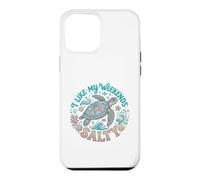 I Like My Weekends Salty Sea Turtle Beach Lover Coque pour iPhone 12 Pro Max