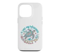 I Like My Weekends Salty Sea Turtle Beach Lover Coque pour iPhone 13 Pro