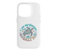 I Like My Weekends Salty Sea Turtle Beach Lover Coque pour iPhone 14 Pro
