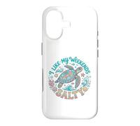I Like My Weekends Salty Sea Turtle Beach Lover Coque pour iPhone 17