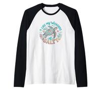I Like My Weekends Salty Sea Turtle Beach Lover Manche Raglan