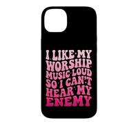 I Like My Worship Music Loud So I Can't Hear My Enemy Coque pour iPhone 14 Plus