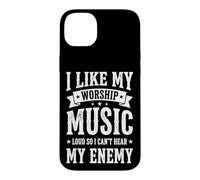 I Like My Worship Music Loud So I Can't Hear My Enemy Coque pour iPhone 14 Plus