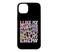 I Like My Worship Music Loud So I Can't Hear My Enemy Coque pour iPhone 14 Plus