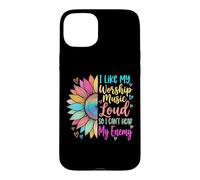 I Like My Worship Music Loud So I Can't Hear My Enemy Coque pour iPhone 15 Plus
