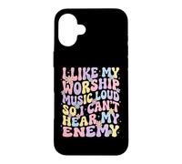 I Like My Worship Music Loud So I Can't Hear My Enemy Coque pour iPhone 16 Plus