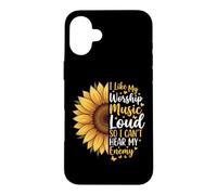 I Like My Worship Music Loud So I Can't Hear My Enemy Coque pour iPhone 16 Plus