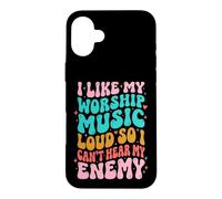 I Like My Worship Music Loud So I Can't Hear My Enemy Coque pour iPhone 16 Plus