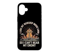 I Like My Worship Music Loud So I Can't Hear My Enemy Coque pour iPhone 16 Plus