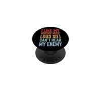 I Like My Worship Music Loud So I Can't Hear My Enemy PopSockets PopGrip Adhésif