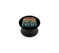 I Like My Worship Music Loud So I Can't Hear My Enemy PopSockets PopGrip Adhésif