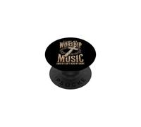 I Like My Worship Music Loud So I Can't Hear My Enemy PopSockets PopGrip Adhésif
