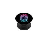 I Like My Worship Music Loud So I Can't Hear My Enemy PopSockets PopGrip Adhésif