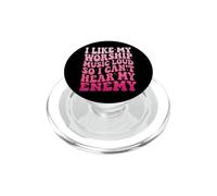 I Like My Worship Music Loud So I Can't Hear My Enemy PopSockets PopGrip pour MagSafe