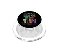 I Like My Worship Music Loud So I Can't Hear My Enemy PopSockets PopGrip pour MagSafe