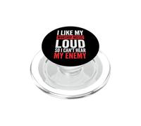 I Like My Worship Music Loud So I Can't Hear My Enemy PopSockets PopGrip pour MagSafe