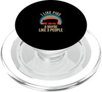 I Like Pigs and Maybe Like Three People Fermier Pig Love PopSockets PopGrip pour MagSafe