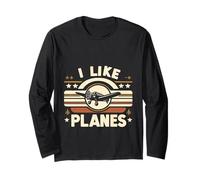 I Like Planes Profession Pilote de l'aviation |||- Manche Longue