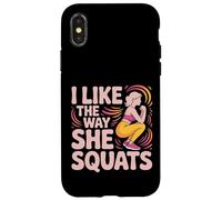 I Like The Way She Squats Gym Couple Husband Wife - Coque pour iPhone X/XS