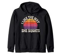 I Like The Way She Squats Gym Couple Husband Wife - Sweat à Capuche