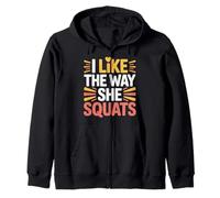 I Like The Way She Squats Gym Couple Husband Wife - Sweat à Capuche