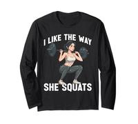 I Like The Way She Squats Méliste en Couple de Gymnase - Manche Longue