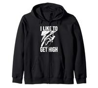 I Like to Get High Rock Climbing Bouldering Humour Sweat à Capuche