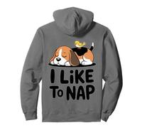 « I Like to Nap » - Chien avec Oiseau - Temps de Sieste Sweat à Capuche