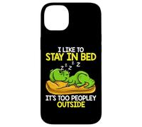 I Like to Stay in Bed It’s Too Peopley Outside, Dinosaur Coque pour iPhone 14 Plus