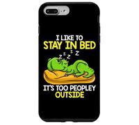 I Like to Stay in Bed It’s Too Peopley Outside, Dinosaur Coque pour iPhone 7 Plus/8 Plus